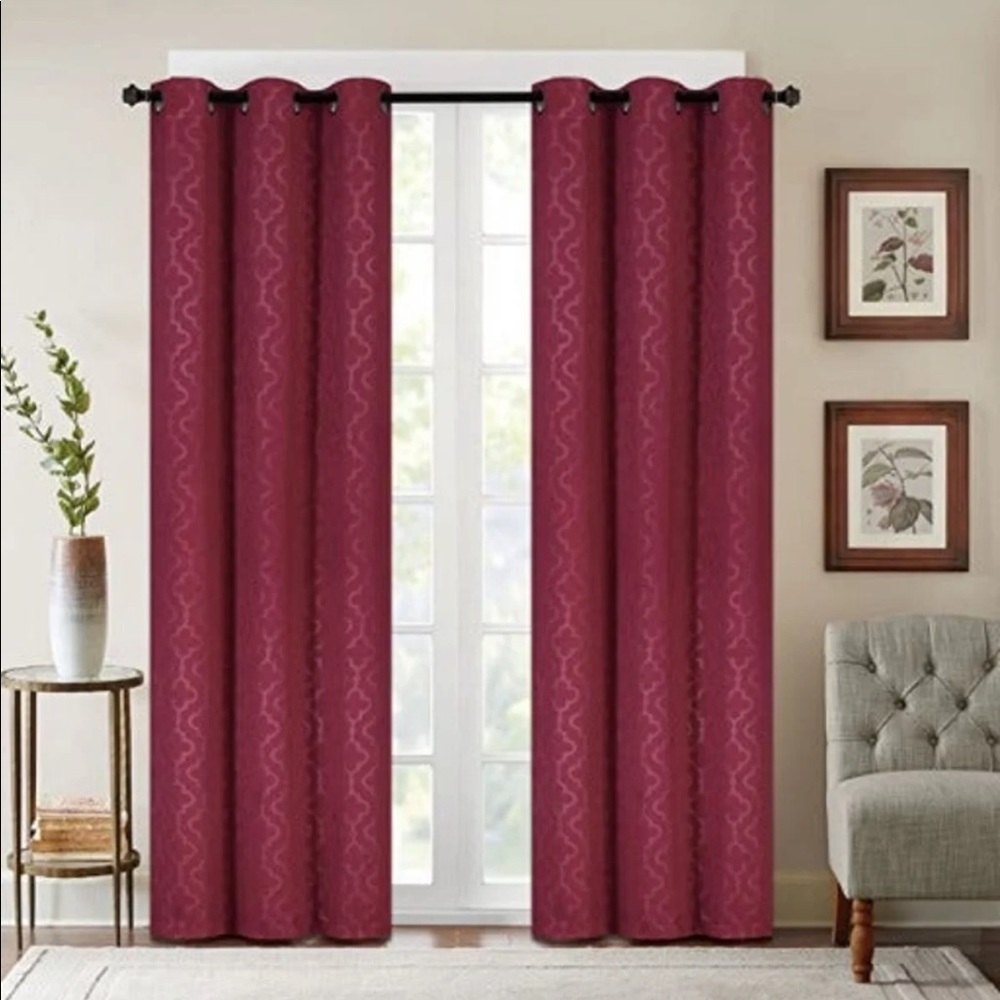 Burgundy Blackout Window Panels